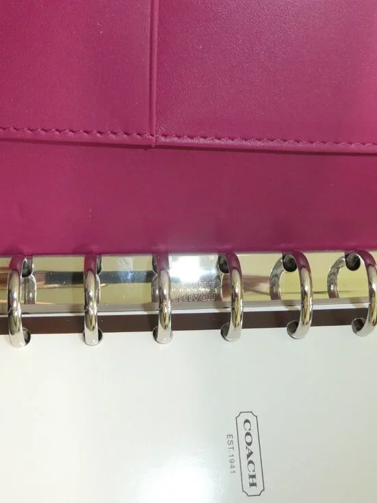 Coach Pink Leather Planner - Pocket Size *RARE* - Picture 5 of 8